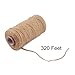 Sunmns 320 Feet Jute Twine and 100 Pieces Mini Natural Wooden Craft Clothespins Pegs Clips