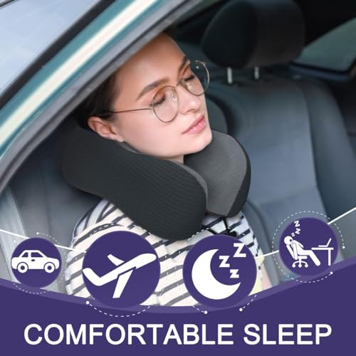 image for napfun Neck Pillow for Traveling, Upgraded Travel Neck Pillow for Airp