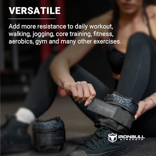 Adjustable Ankle Weights (10lbs/Pair) - Weighted Ankle Weight for Walking, Gym and Exercise - 2, 4, 6, 8, 10 LB Leg Weight Set with Straps for Women and Men - 1-5 lbs Each Ankle Adjustable for Weight Lifting - Image 6