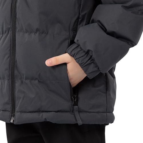 Trespass Herren Warme Gepolsterte Wasserdichte Regenjacke Mit Abnehmbarer Kapuze Clip, Flint, M, MAJKCAI20001_FLIM