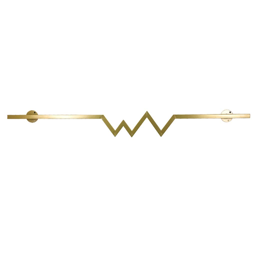 HPTHLY Clothing Store Clothes Rack,Golden Wall Garment Rack,Clothes Display Rod,Hanger Storage Rack 39/47In (100X10Cm)