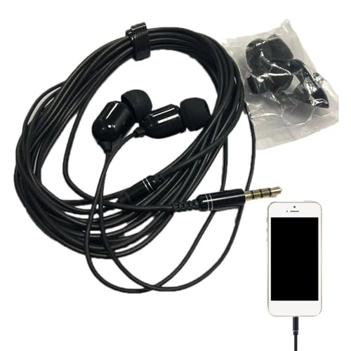 Extra Long Earbuds | Extra Long Cord Earbuds | 3-meter Wired In Ear Headphones with Microphone | Portable Cable Earphone Monitor Headset with Clear Sound for Live Streamer, Internet Broadcast, Phone