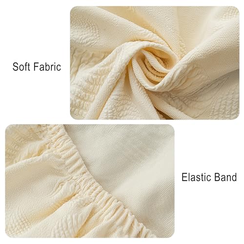 Image of Genina Waterproof Dining Chair Cover Set of 4,Large Chair Cover,Beige