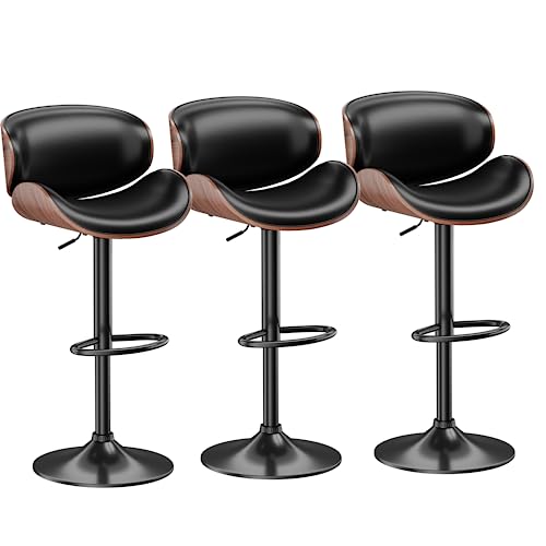 Aowos Adjustable Swivel Bar Stools Set of 3