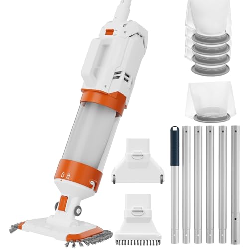 Heave Duty Pool Vacuum for Above Ground & Inground Pool - Powerful Suction 18.9GPM Running time up