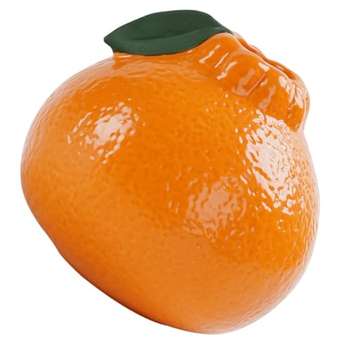 IMIKEYA Florero Hidropónico Naranja Pequeño para Decoración Minimalista de Mesa Jarrón de Plástico para Flores y Plantas Verdes Sala de Estar
