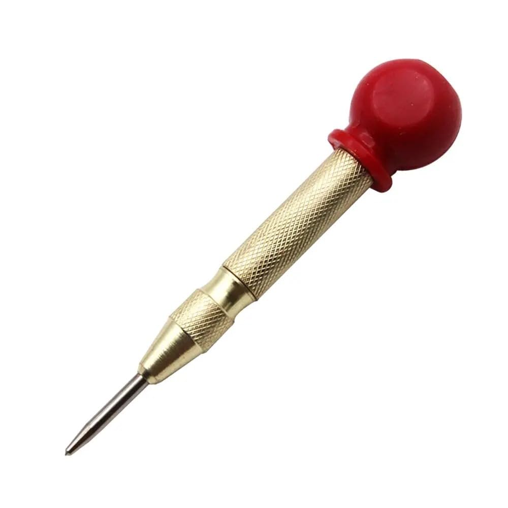 Lagnlnaoy 1PC Gold Center Punch Automatic Spring Positioner Glass Striker Window Breaker Punch Centering and Punching Tool Accessories ?