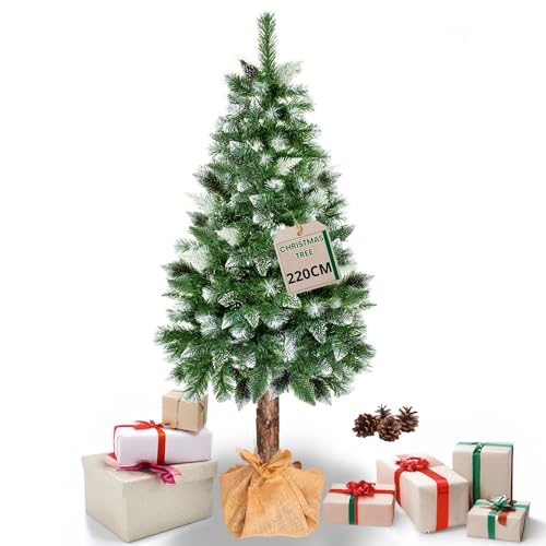 SPRINGOS Albero di Natale 220 cm in pino diamantato con