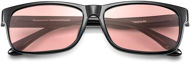 Pilestone Color Blind Glasses for Red-Green/Blue-Yellow Color Vision Deficiency Indoor/Outdoor Use ~ Pick Yours (Classic TP-021 Indoor Lens C for Moderate Red-Green Deficiency)