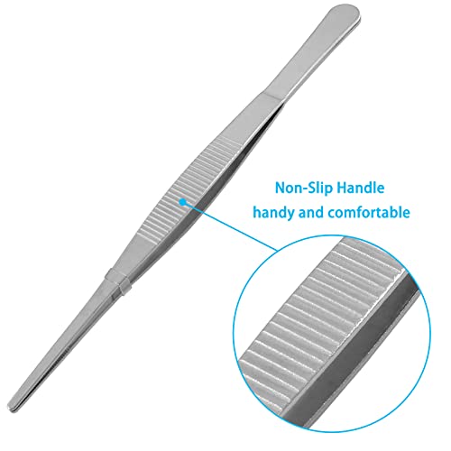 image for Bonsicoky 4Pcs 8 Inch Stainless Steel Tweezers, Long Tweezers with Pre