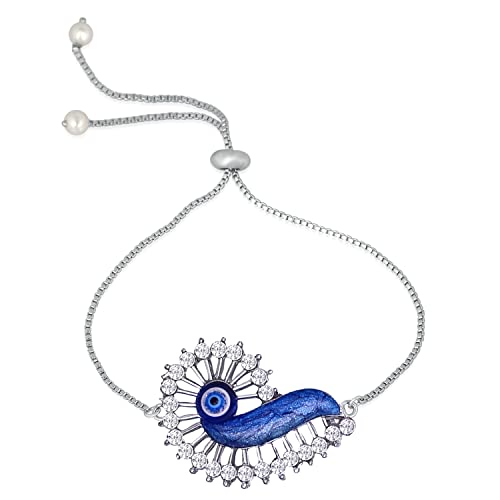 Image of Mahi Meenakari work Evil Eye Adjustable Bracelet for Girls (PABR1100467PR)