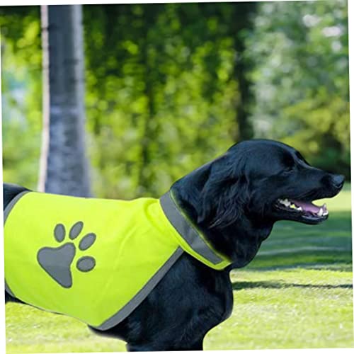Hund reflektierende Weste hohe Sichtweite Nacht Sicherheitswesten Haustier Jacke Kleidung Fluoreszierende grüne S