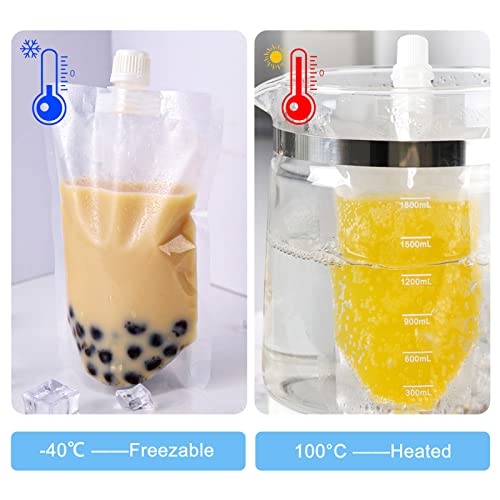 16Pcs Plastic Flask, Concealable And Reusable Cruise Sneak Flask Pouches, Shaidojio Travel Drinking Flask (16 X 8Oz, 2 X Funnels, 16 X Label Stickers) #TOP4