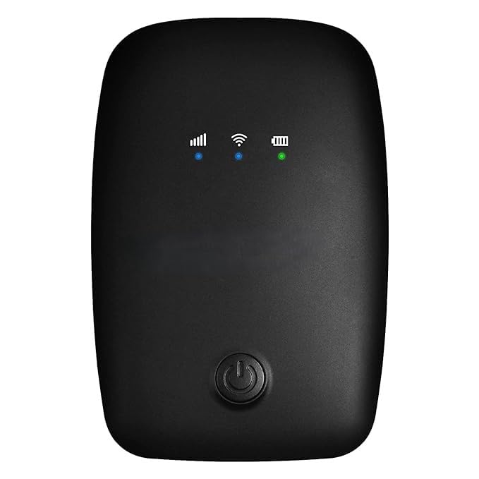 (Refurbished) AB22A075001 4G LTE Wireless Dongle with All SIM Network Support | Plug & Play Data Card Stick with up to 150Mbps WiFi Hotspot | 2100mAh Rechargeable Battery| SIM Adapter Included (Black)