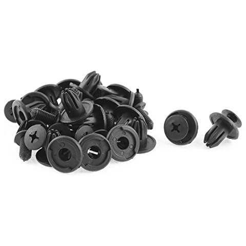 sourcing map 20 Stücke Universal Plastik Kotflügel Stoßstange Schraube Nieten Befestigung Clips Cover