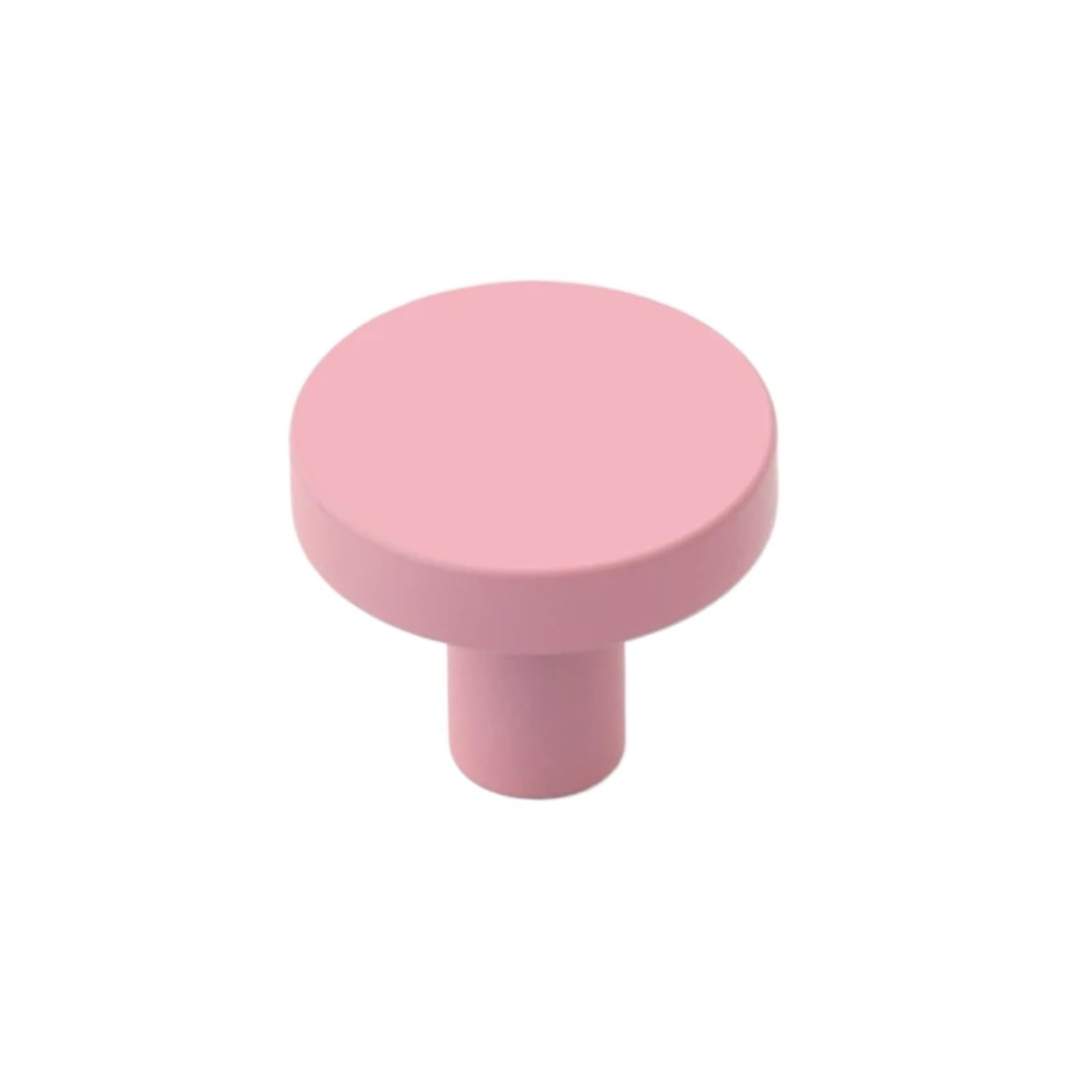 Xavren Pink Round Cabinet Knobs 10Pcs Simple Round Single Hole Cabinet Pulls With Screws