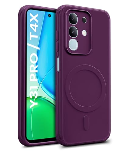 Image of WOW IMAGINE Back Case Cover for Redmi Note 12 5G | Vivo T4x | Soft Matte Silicone Case| Slim Fit & Shockproof | Camera Protection Bumper Cover (Purple)