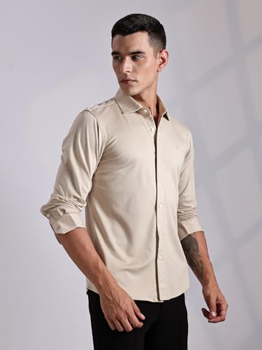 Image of Thomas Scott Men's | Tencel Fabric | Solid | 4 Way Stretchable | Lightweight | Moisture Absorb | Wrinkle Free | Shirt