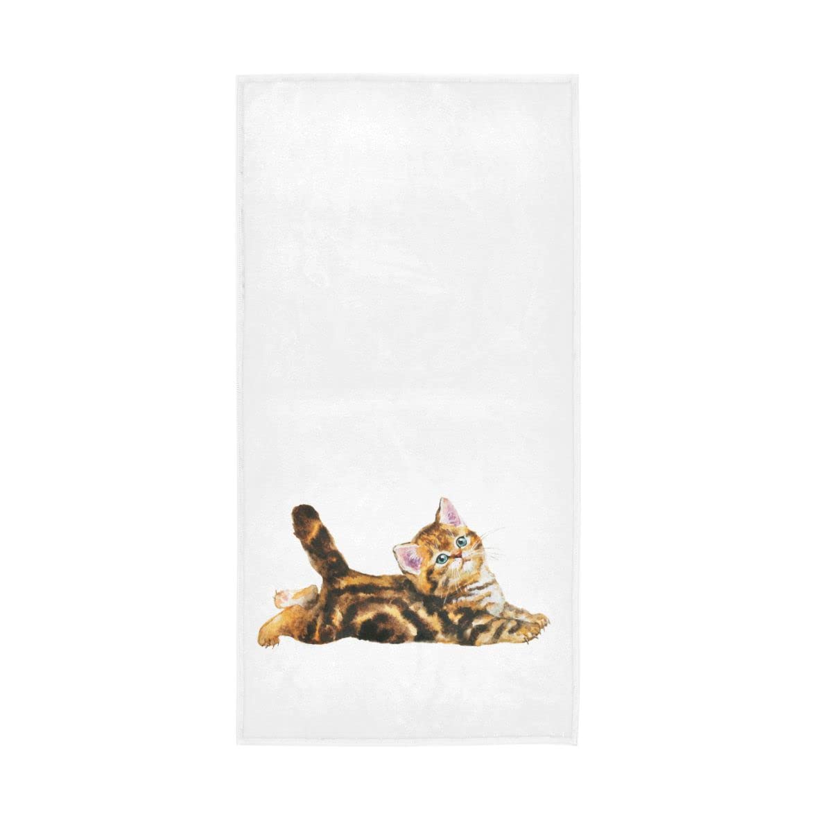 senya Decorative Bath Towel Dragonfly Watercolor Soft Hand Towels for Bathroom Spa Gym Sports 30x 15 Funny Retro