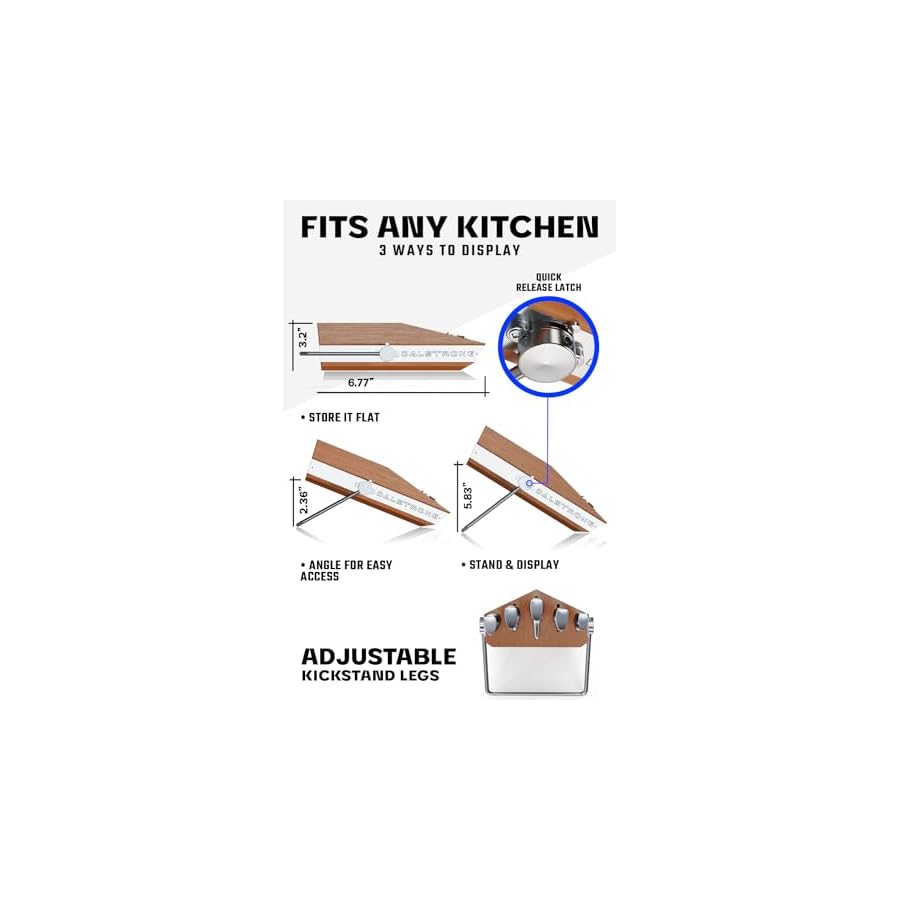 Dalstrong Knife Block Set - 5 Piece - Gladiator Series - with Modular, Multi-Level Block - German High Carbon Steel - Premium ABS Black Handles - NSF Certified