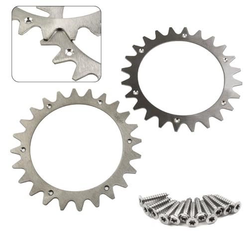 Gettimore Puntas para WORX Landroid S y M modelos S300, M500, M700, M1000, S450i, M800i, M900, M1000i 2.0 - Tacos de acero inoxidable para cortacésped robot, 2 piezas + 12 tornillos