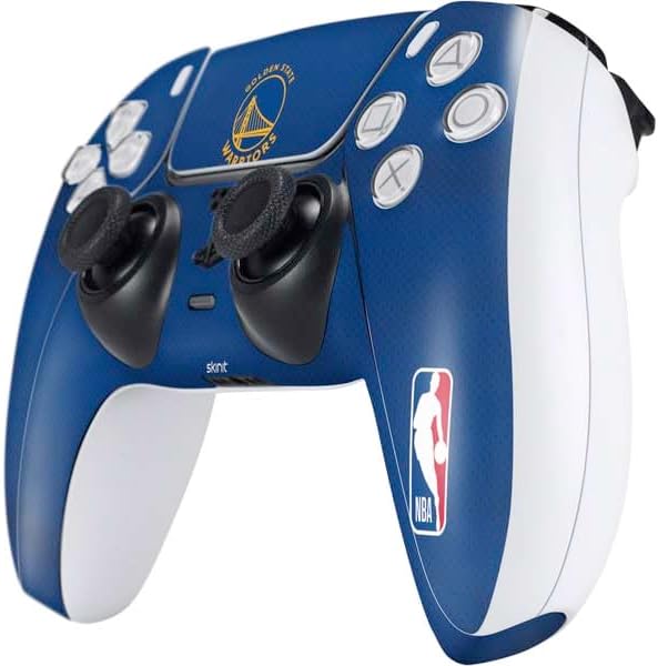 Skinit Decal Gaming Skin Compatible with PS5 Controller - Officially Licensed NBA Golden State Warriors Jersey Design