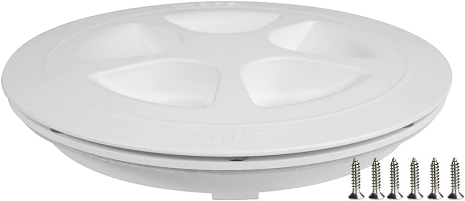SEAFLO Deck Plate Hatch for Marine Boat Kayak Choose Size, Color and Storage Bag (8", White with No Storage Bag 1-Pack)
