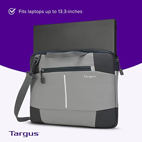 Targus 13" Laptop Cover Protective Computer Sleeve for Laptop or Shoulder Bag Compatible with Apple MacBook Air Surface Lenovo and Dell Laptops Up to 13 inches Reflective Accents, Black (TSS92204)4