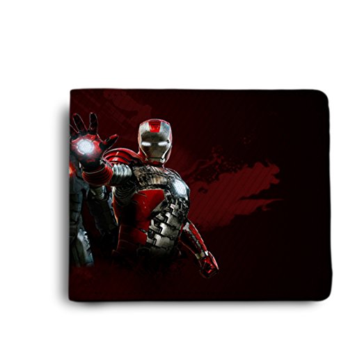 Image of ShopMantra Men's Wallet|Super Hero Action Mode Printed, Multi-Compartmental|PU Leather|Bi-Fold|7 Card Slots|2 Cash Compartments|1 Coin Pocket|1 ID Window|2 Hidden Pockets|Adult Men's Boys' Accessory