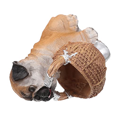 Levemolo Key Hanger Decor Resin Puppy Box Multi-Functional Storage Basket for Home Office