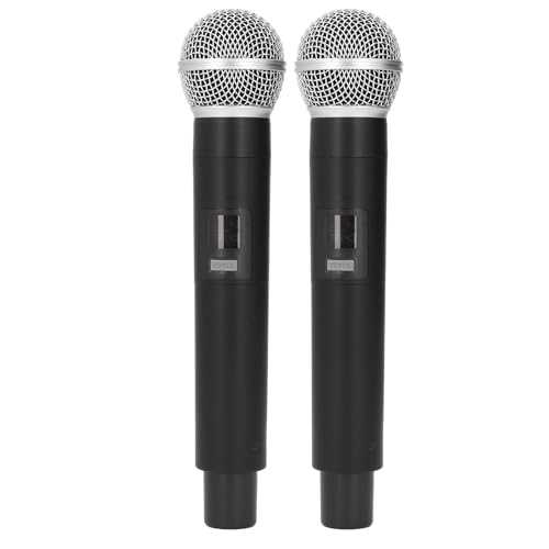 Yctze Ensemble de Microphones Professionnels de 2 avec des Batteries et Récepteurs Rechargeables pour Le karaoké, Les Réunions et Les Performances