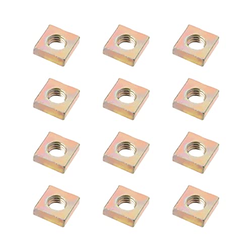 Juvielich Square Nuts Color Zinc Plated Metric Coarse Thread Assortment Kit Machine Screw Nuts for Equipment Construction Electrical Appliances M3x5.5x2mm 50PCS