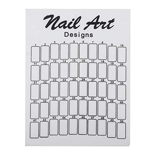 50 Stück Nail Art Falsche Tipps Diagramm Anzeigetafel Palette Nagelspitzen Poliergel Farbkarte Nagelfarbkarte…