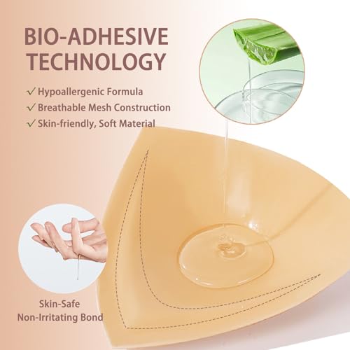 Image of Double-Sided Sticky Bra Lift Inserts | Lightly Padded Push-Up Adhesive Bra for Large Bust | Reusable & Invisible Insert Pads