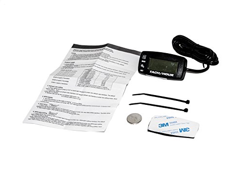 OZ-USA Tach Hour Meter Tachometer RPM Backlit Display Motorcycle ATV Dirtbike Buggy Outboard mototcycle Boat Works with All Gas Powered Engines