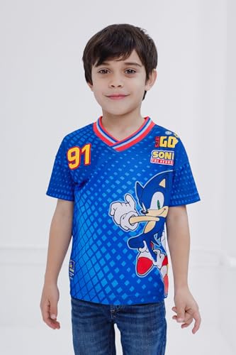 SEGA Sonic The Hedgehog Mesh Soccer Jersey T-Shirt Toddler to Big Kid Sizes (2T - 18-20)2