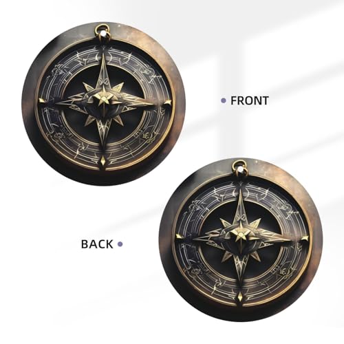 Magical Design Norse Runes Compass hojas perfumadas para auto miniatura 3