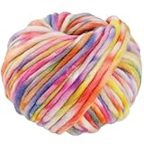 Lana Grossa Confetti 004 Weiß/Orange/Lachs/Gelb/Lila/Blauviolett 100g