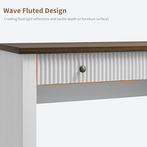 Garvee 54" Fluted Home Office Desk with File Drawer for Home Office - image 6