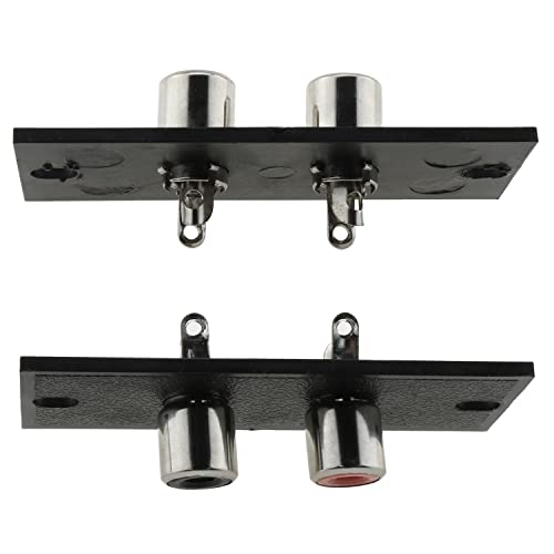 6 piezas panel RCA hembra audio negro miniatura 5