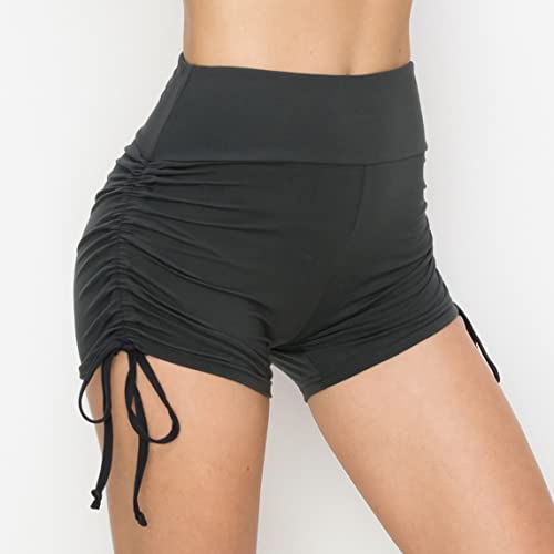 Image of ALWAYS Faux Leather Shorts - High Waist Active Stretch Yoga Short Pants for Women