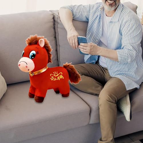 Peluche cheval 50 cm stable pour remplacer les décorations fragiles