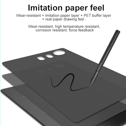 Tableta gráfica Yanmis G20 con sensibilidad de presión de 8192 niveles, área de dibujo de 8,4 x 5,7 pulgadas, 4 teclas rápidas, interfaz USB-C, material ABS miniatura 5