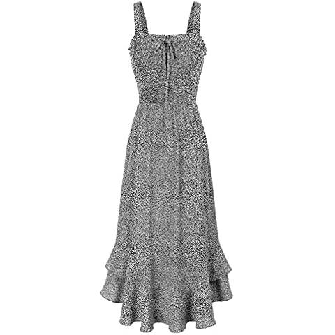 GRACE KARIN Vestido Floral Negro Mujer Cover