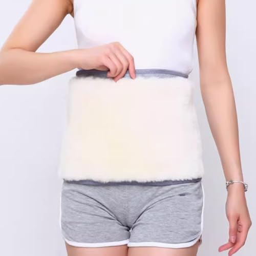 YJIUYUANQ Adjustable Soft Stretchy Warming Waist Abdominal Support Belt Wrap Brace Band,(Grey,Size L),1Pc