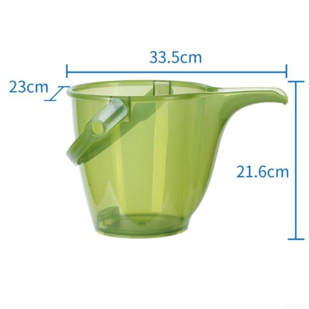 Gießkanne aus Kunststoff mit langem Auslauf, ergonomischer Griff für präzise Gartenarbeit im Freien, leichtes Eimer-Set (A)