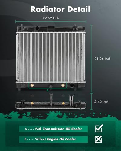 Image of SCITOO 2890 Engine Coolant Radiator Assembly for Toyota Yaris & Scion xD