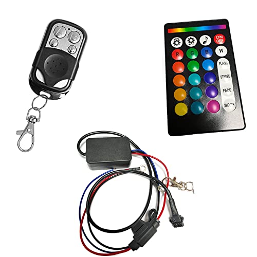 Image of RGB RF Remote Dual Controller for Motorcycle LED Strip Light,18 Kinds of Static Color and 20 Dynamic Mode Music Brake Funciton