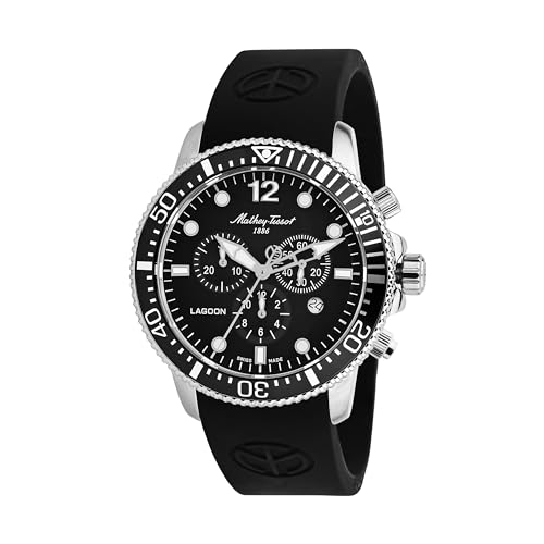 Mathey-Tissot H123Chaln Black Dial Silicone Strap Men's Watch - Image 3