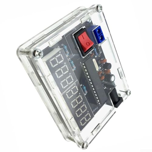 Kit de medidor de frecuencia DIY 10MHz con estuche para pruebas de señal y opciones de alimentación